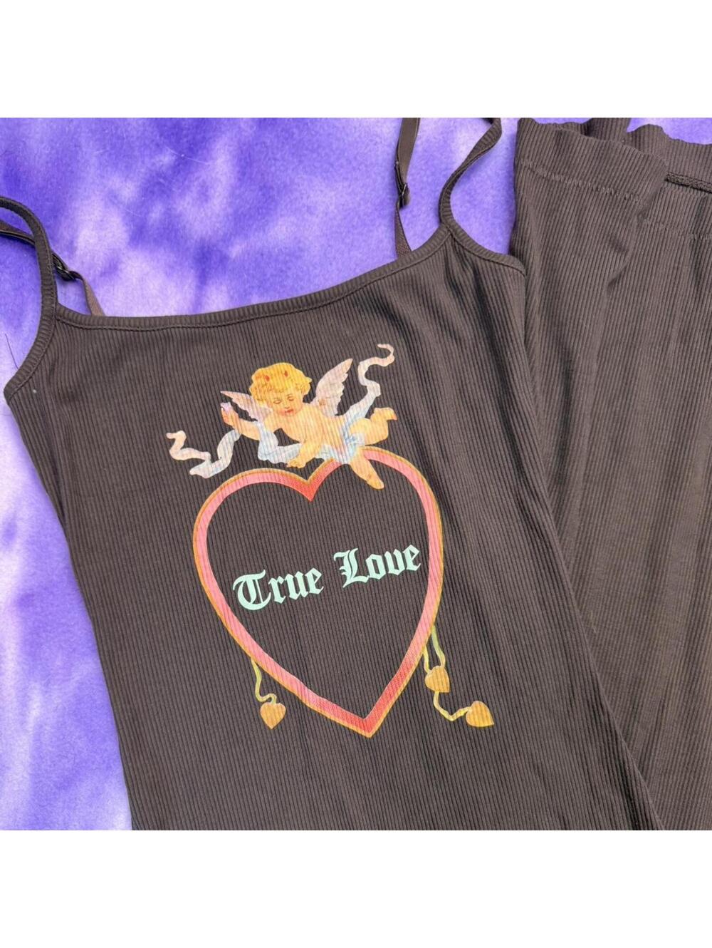 Boys lie brown true love angel heart maxi dress